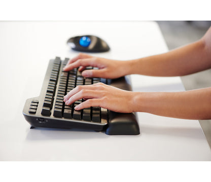 Kensington MK7500F QuietType Pro keyboard Home/Office USB + RF Wireless + Bluetooth QWERTY US English Aluminum, Black