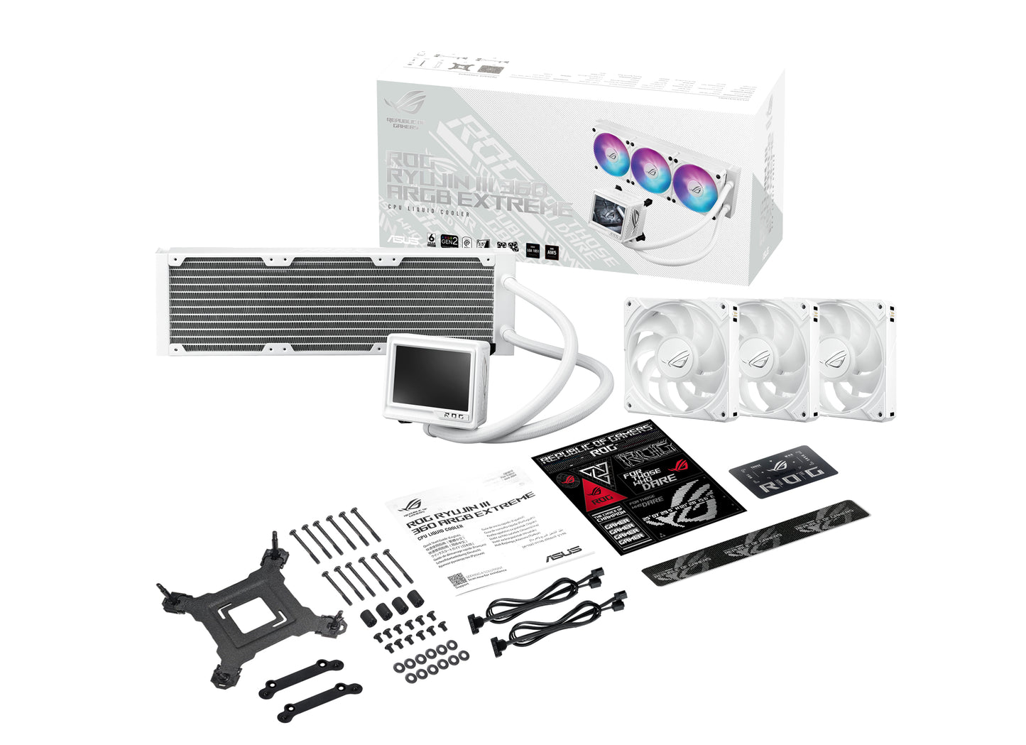 ASUS ROG RYUJIN III 360 ARGB EXTREME WHT Processor All-in-one liquid cooler 4.72" (12 cm) White 1 pc(s)