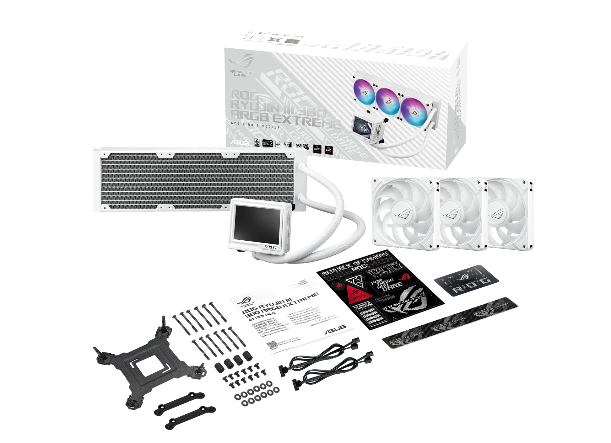 ASUS ROG RYUJIN III 360 ARGB EXTREME WHT Processor All-in-one liquid cooler 4.72" (12 cm) White 1 pc(s)
