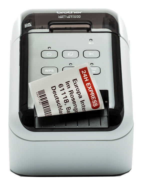 Brother QL-810W label printer Direct thermal Color 300 x 600 DPI 176 mm/sec Wired & Wireless DK Wi-Fi