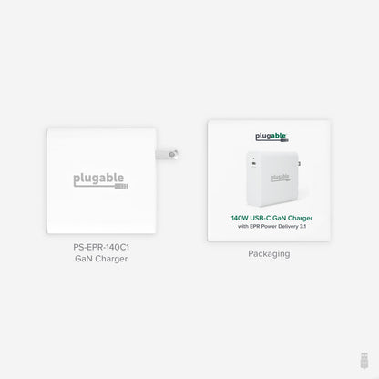 Plugable Technologies PS-EPR-140C1 mobile device charger Universal White AC Fast charging Indoor