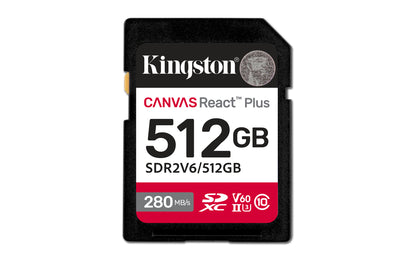 Kingston Technology Canvas React Plus 512 GB SDXC UHS-II Class 10