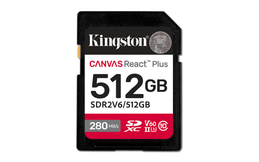 Kingston Technology Canvas React Plus 512 GB SDXC UHS-II Class 10
