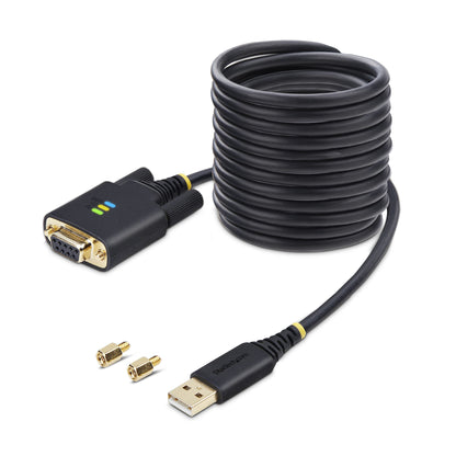 StarTech.com 1P10FFCN-USB-SERIAL serial cable Black 118.1" (3 m) USB Type-A DB-9
