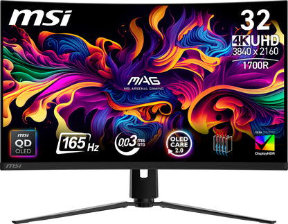 MSI MAG 321CUP QD-OLED computer monitor 31.5" 3840 x 2160 pixels 4K Ultra HD Black