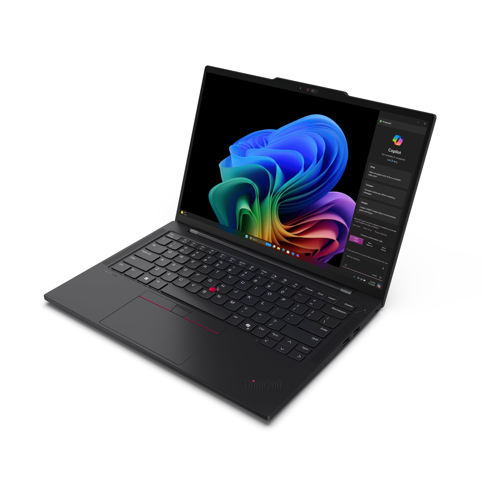 Lenovo ThinkPad T14s Gen 6 (Snapdragon) Copilot+ PC Qualcomm Snapdragon X1E-78-100 Laptop 14" Touchscreen WUXGA 32 GB LPDDR5x-SDRAM 1 TB SSD Wi-Fi 7 (802.11be) Windows 11 Pro English Black