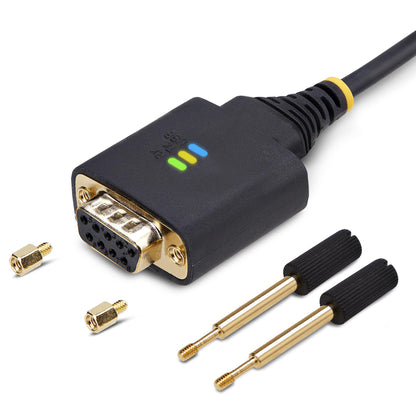 StarTech.com 1P1FFCN-USB-SERIAL serial cable Black 11.8" (0.3 m) USB Type-A DB-9