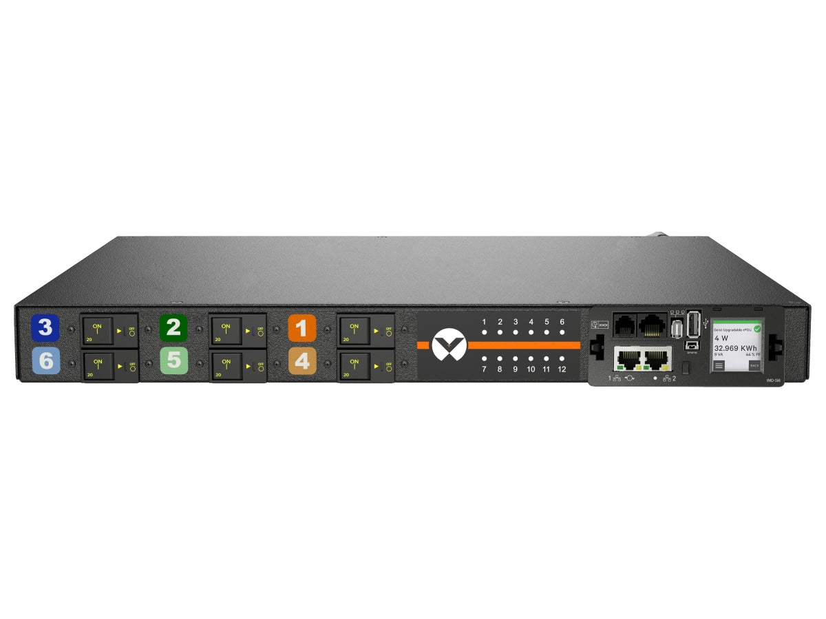 Vertiv Geist MNU5M1R6-12CF13-3PS56B0H10-S power distribution unit (PDU) 12 AC outlet(s) 0U Black