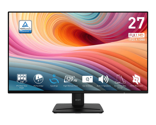 MSI PRO MP271A E2 computer monitor 27" 1920 x 1080 pixels Full HD LCD Black