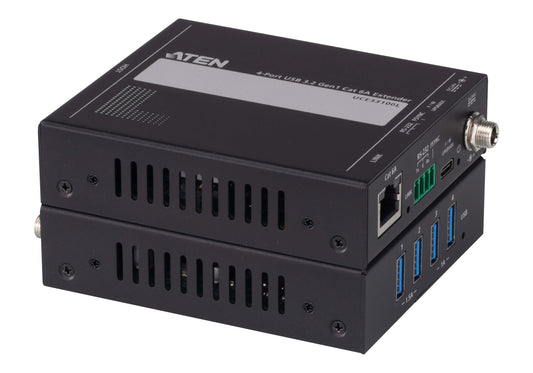 ATEN UCE33100 network extender Network transmitter & receiver Black