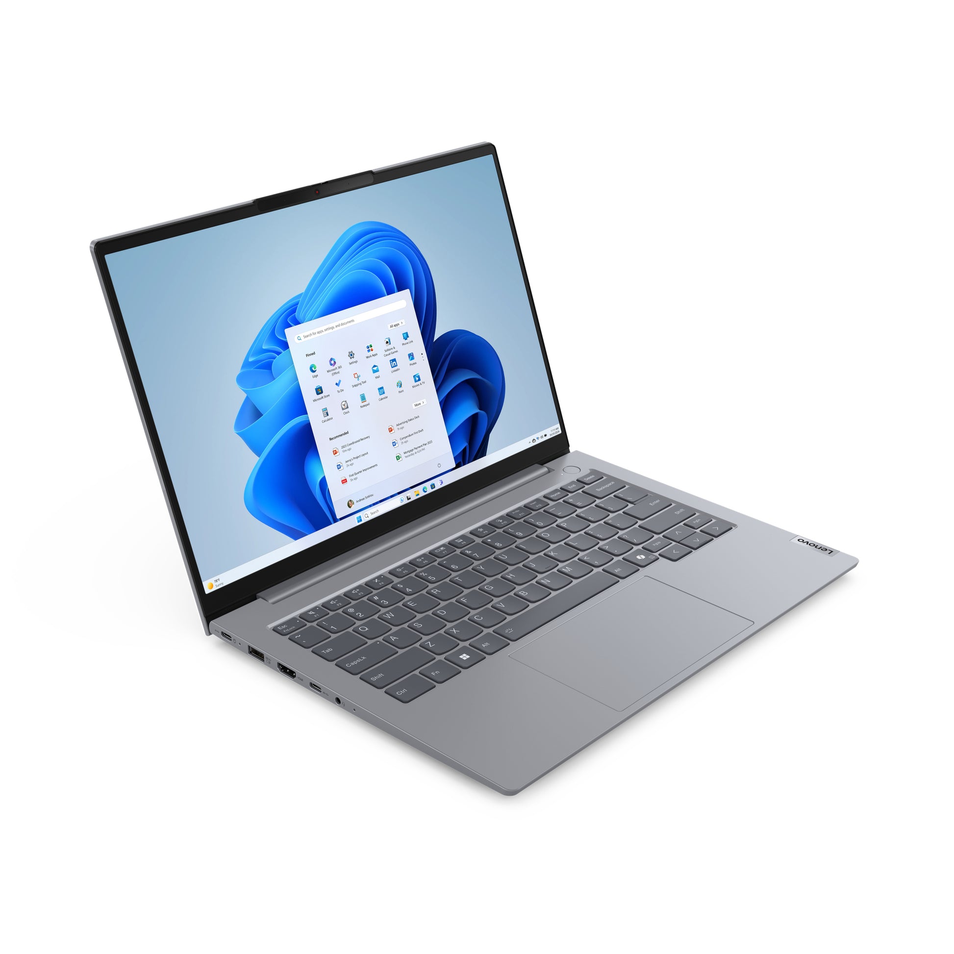 Lenovo ThinkBook 14 G7 ARP AMD Ryzen™ 5 7535HS Laptop 14" Touchscreen WUXGA 16 GB DDR5-SDRAM 512 GB SSD Wi-Fi 6 (802.11ax) Windows 11 Pro US English Gray