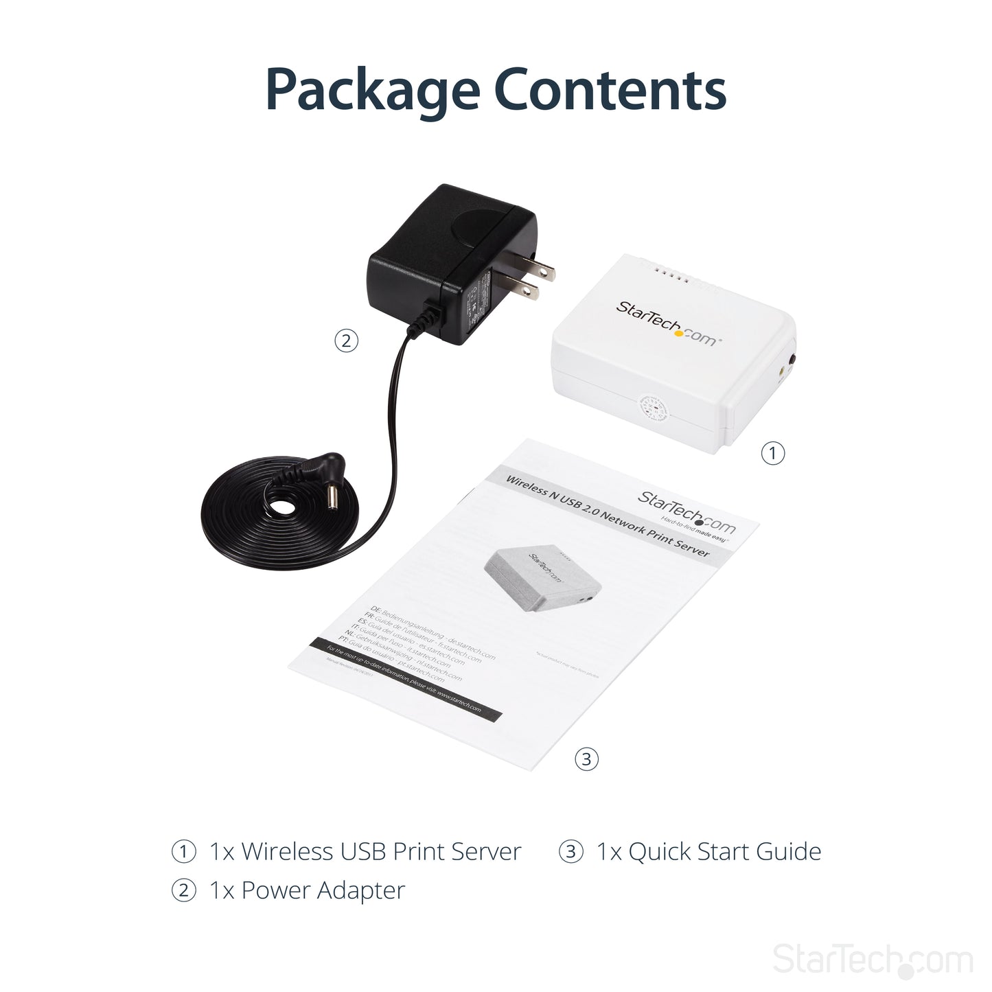 StarTech.com PM1115UW print server Ethernet LAN/Wireless LAN White
