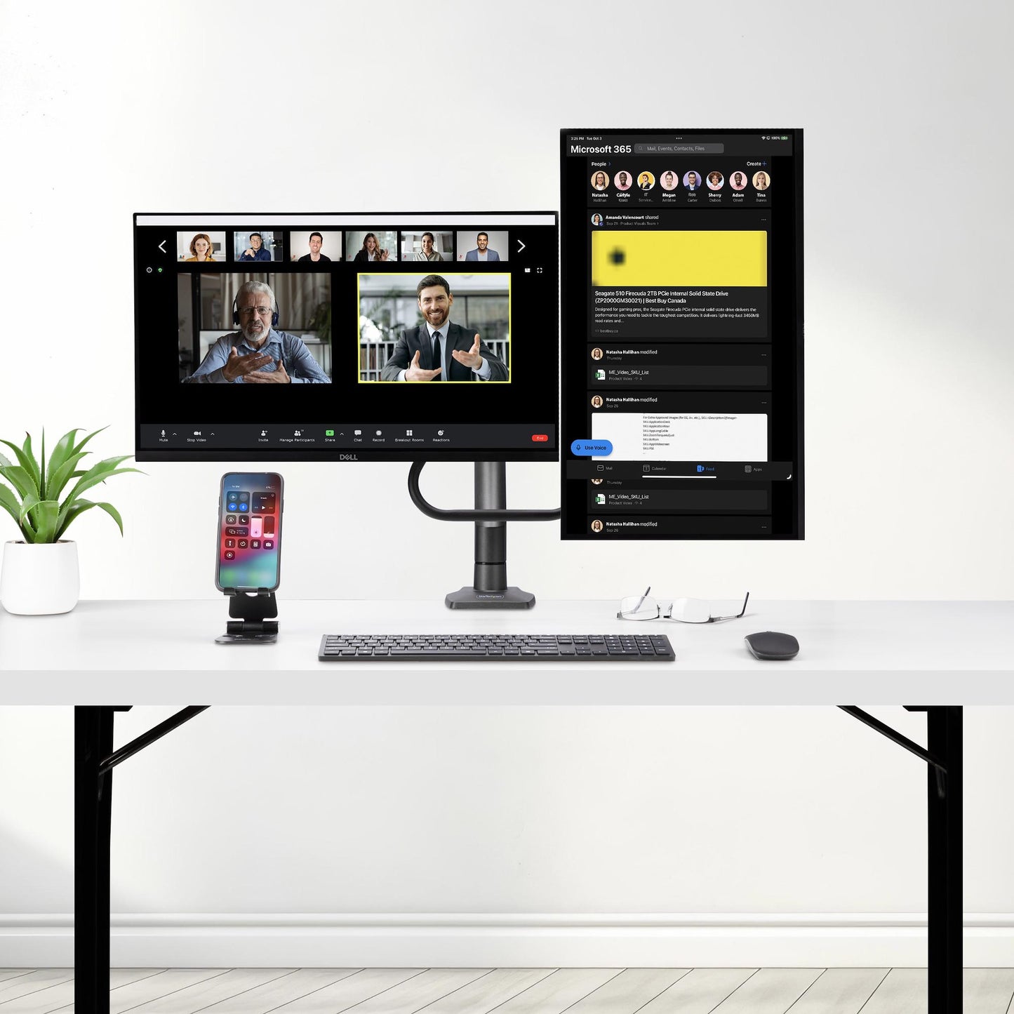 StarTech.com H2M1AS2-MONITOR-ARM monitor mount / stand 27" Desk Black