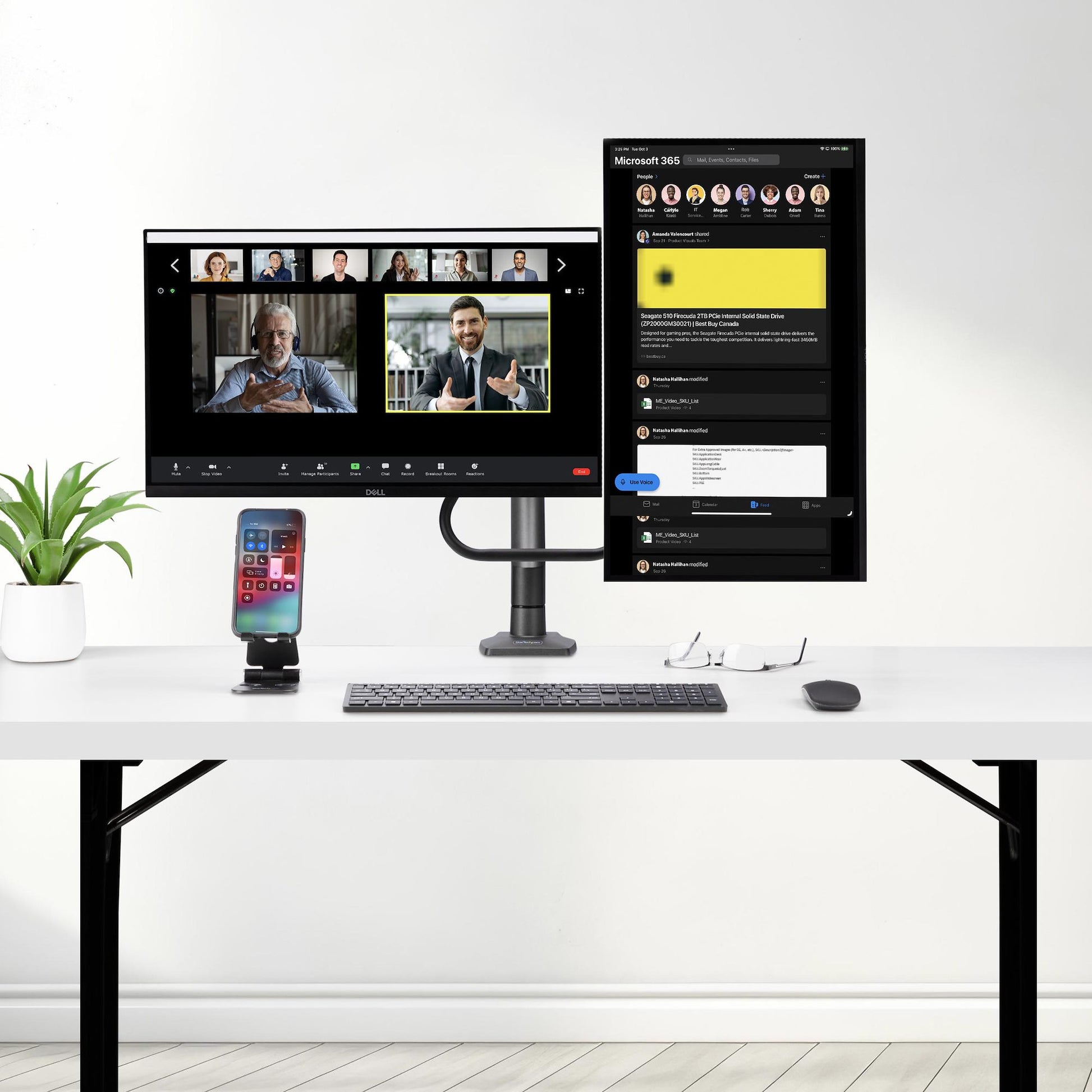 StarTech.com H2M1AS2-MONITOR-ARM monitor mount / stand 27" Desk Black