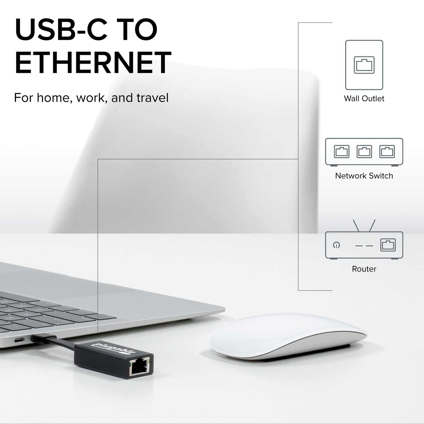 Plugable Technologies USBC-TE1000 network card Ethernet 5000 Mbit/s