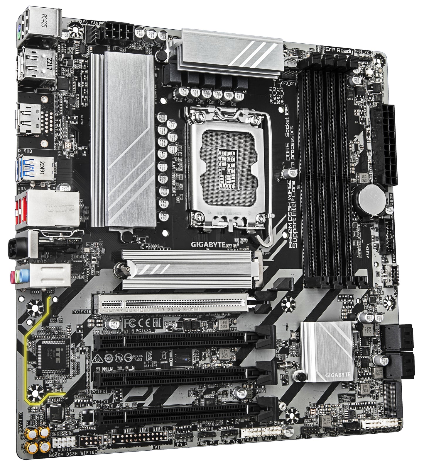 GIGABYTE B860M DS3H WIFI6E motherboard Intel B860 LGA 1851 (Socket V1) micro ATX