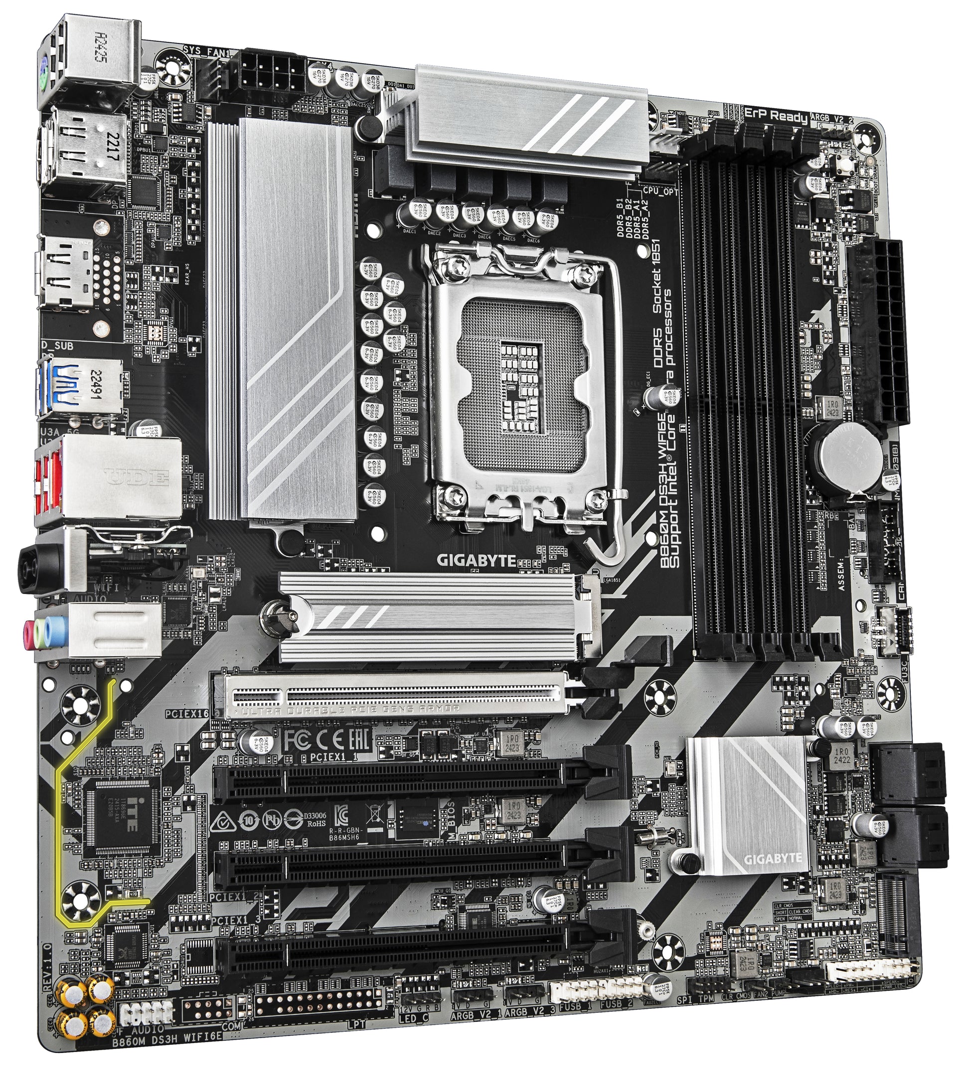 GIGABYTE B860M DS3H WIFI6E motherboard Intel B860 LGA 1851 (Socket V1) micro ATX