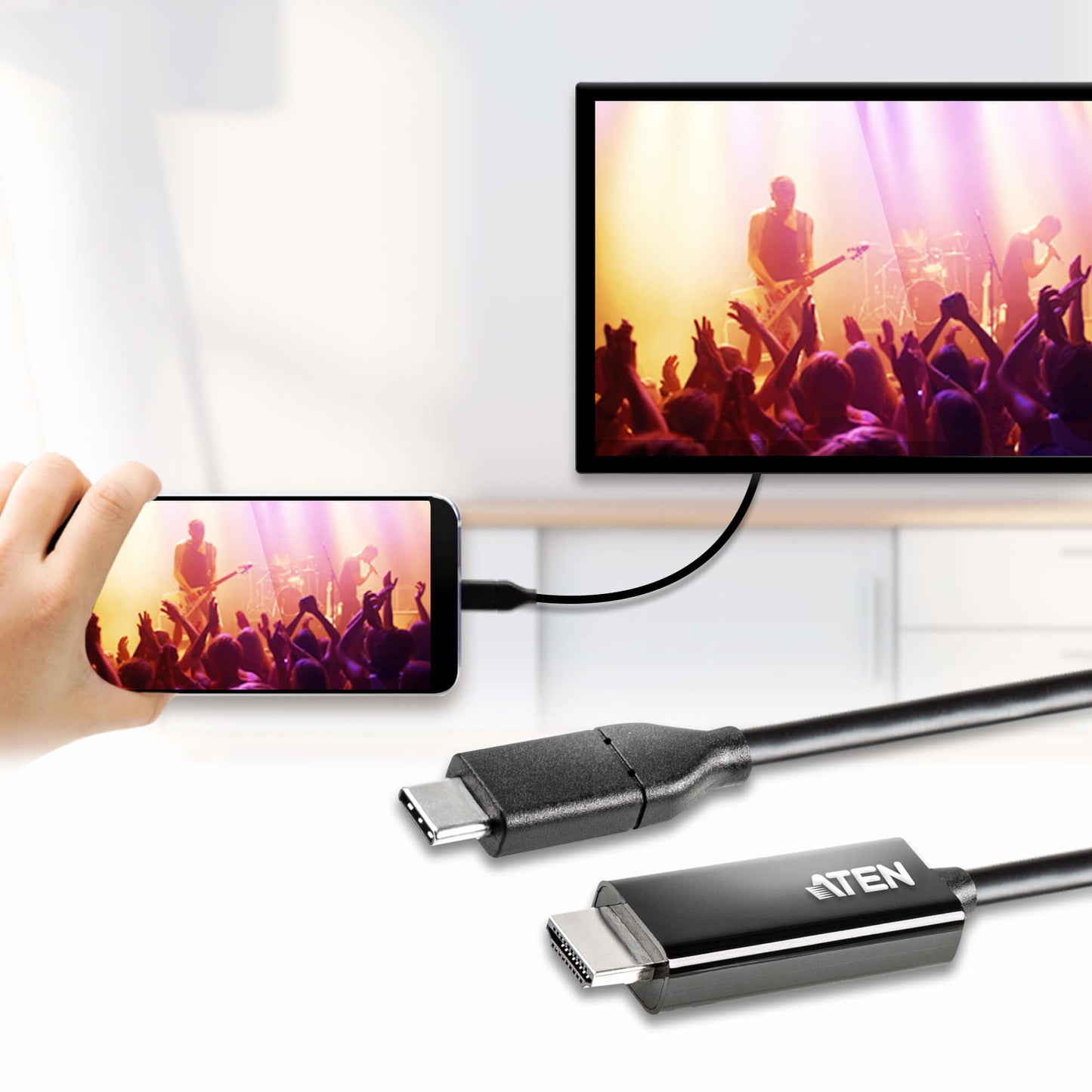 ATEN UC3238 video cable adapter 106.3" (2.7 m) USB Type-C HDMI Black