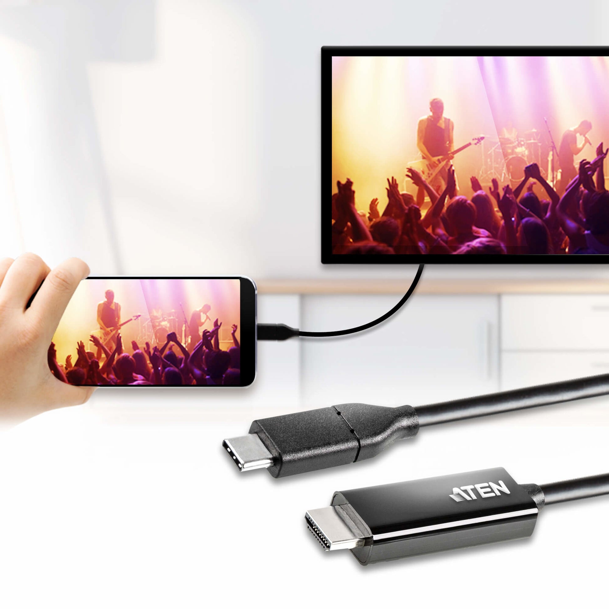 ATEN UC3238 video cable adapter 106.3" (2.7 m) USB Type-C HDMI Black