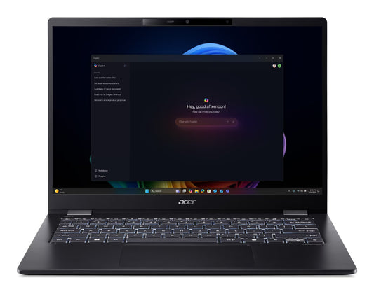 Acer TravelMate P6 14 AI TMP614-54-783H Copilot+ PC Intel Core Ultra 7 256V Laptop 14" WQXGA+ 16 GB LPDDR5x-SDRAM 1 TB SSD Wi-Fi 7 (802.11be) Windows 11 Pro Black