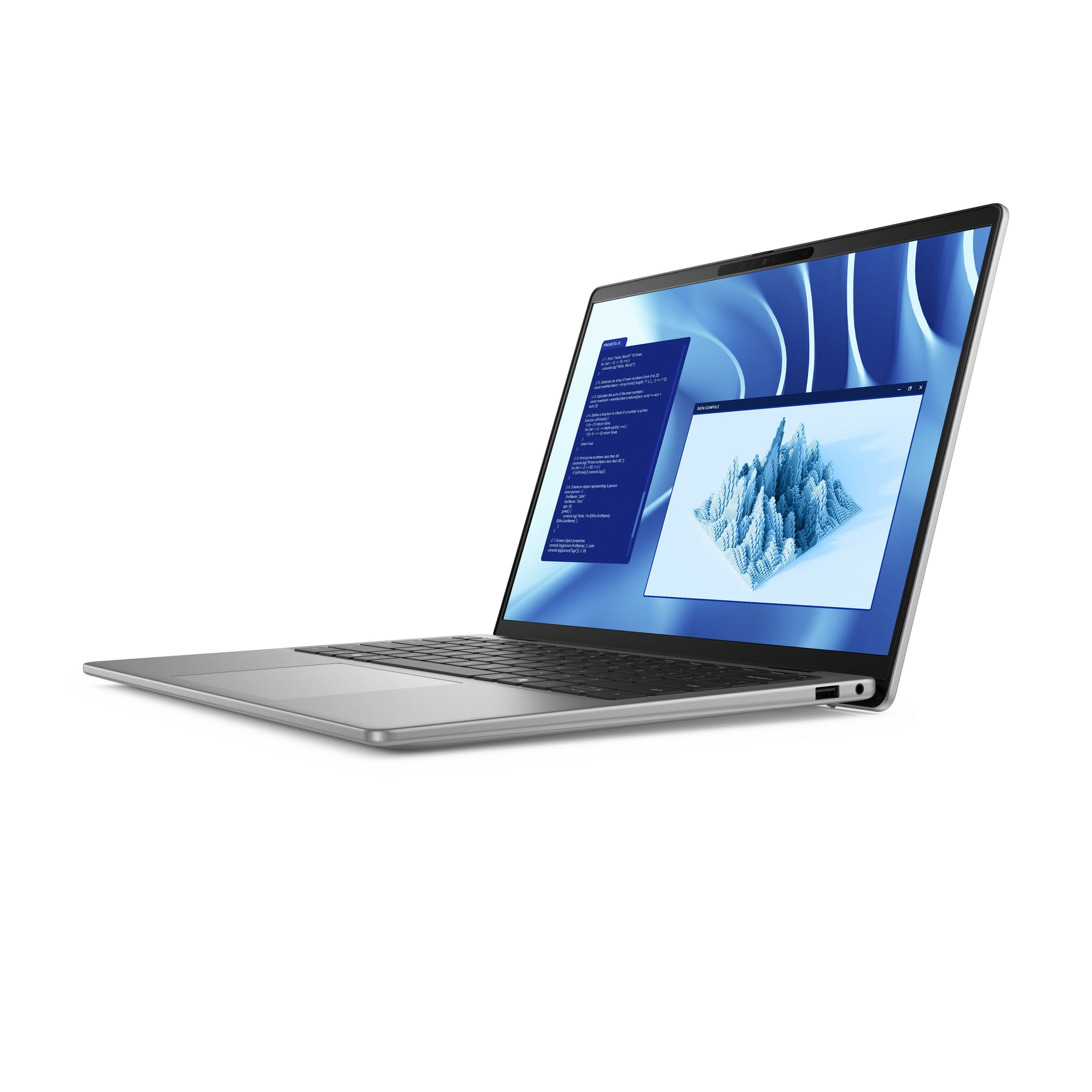 DELL Latitude 7455 Copilot+ PC Qualcomm Snapdragon X1P-64-100 Laptop 14" Touchscreen Quad HD+ 16 GB LPDDR5x-SDRAM 512 GB SSD Wi-Fi 7 (802.11be) Windows 11 Pro Gray
