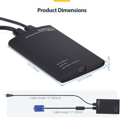 StarTech.com NOTECONS01 KVM cable Black