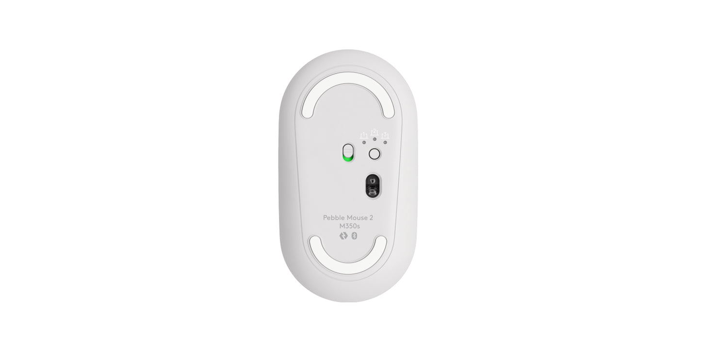 Logitech Pebble 2 Combo keyboard Mouse included Universal RF Wireless + Bluetooth QWERTY English White