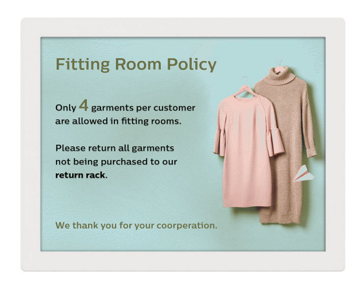 Philips 13BDL4150IW Digital signage flat panel 13" Wi-Fi UXGA White Built-in processor Android 11 24/7