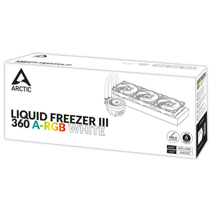 ARCTIC Liquid Freezer III 360 A-RGB Processor All-in-one liquid cooler 4.72" (12 cm) White 1 pc(s)