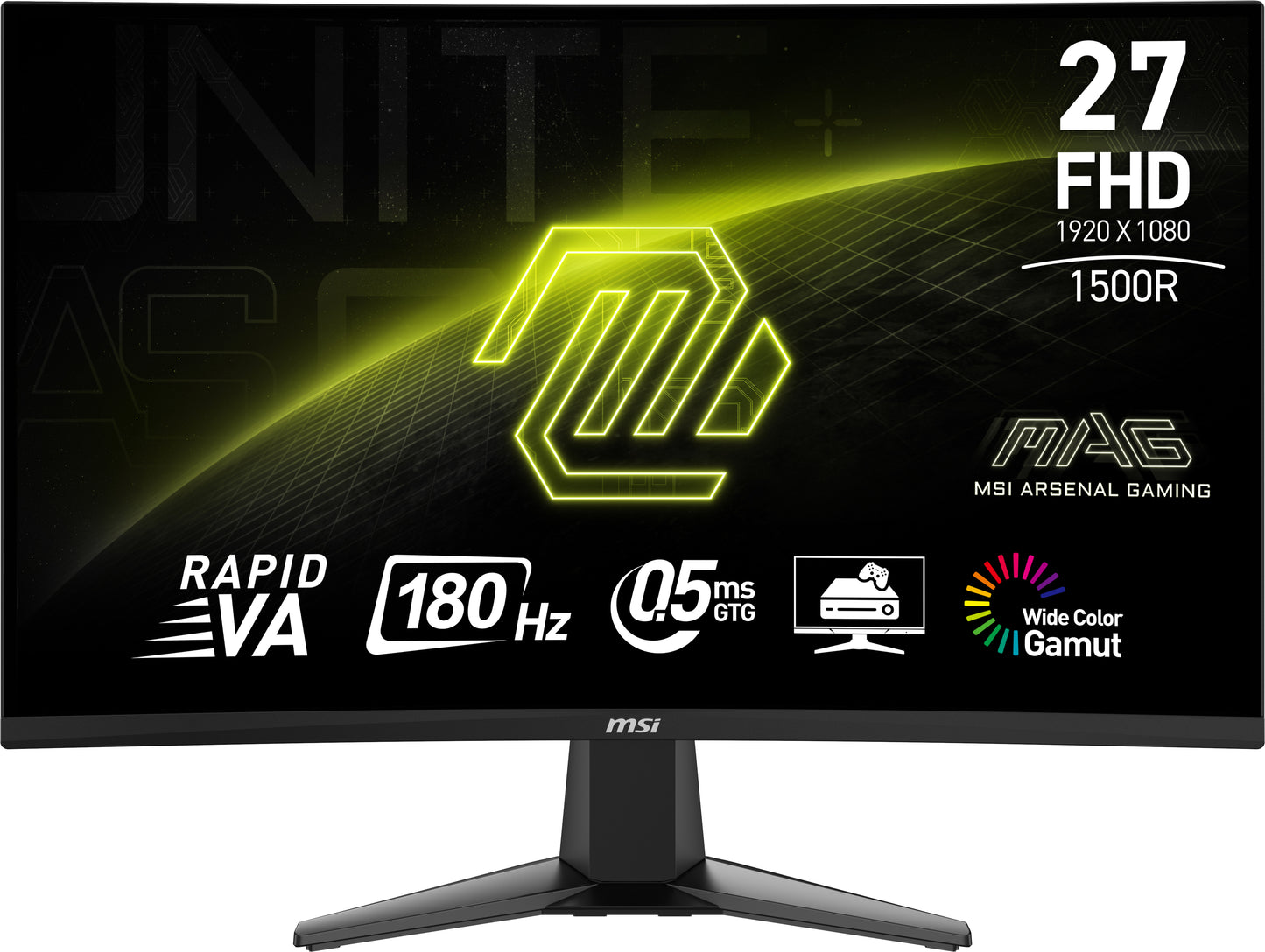 MSI MAG 27C6F computer monitor 27" 1920 x 1080 pixels Full HD LCD Black