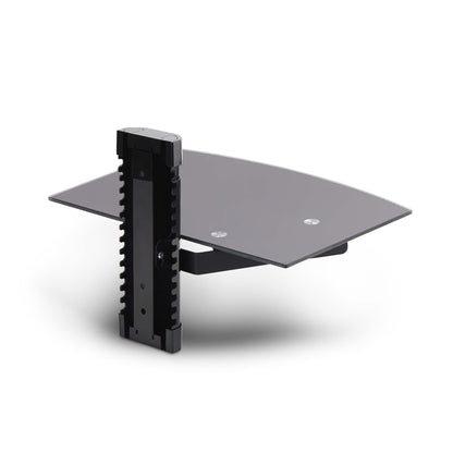 StarTech.com 1B-WALL-MOUNT-SHELF AV equipment shelf Black Tempered glass