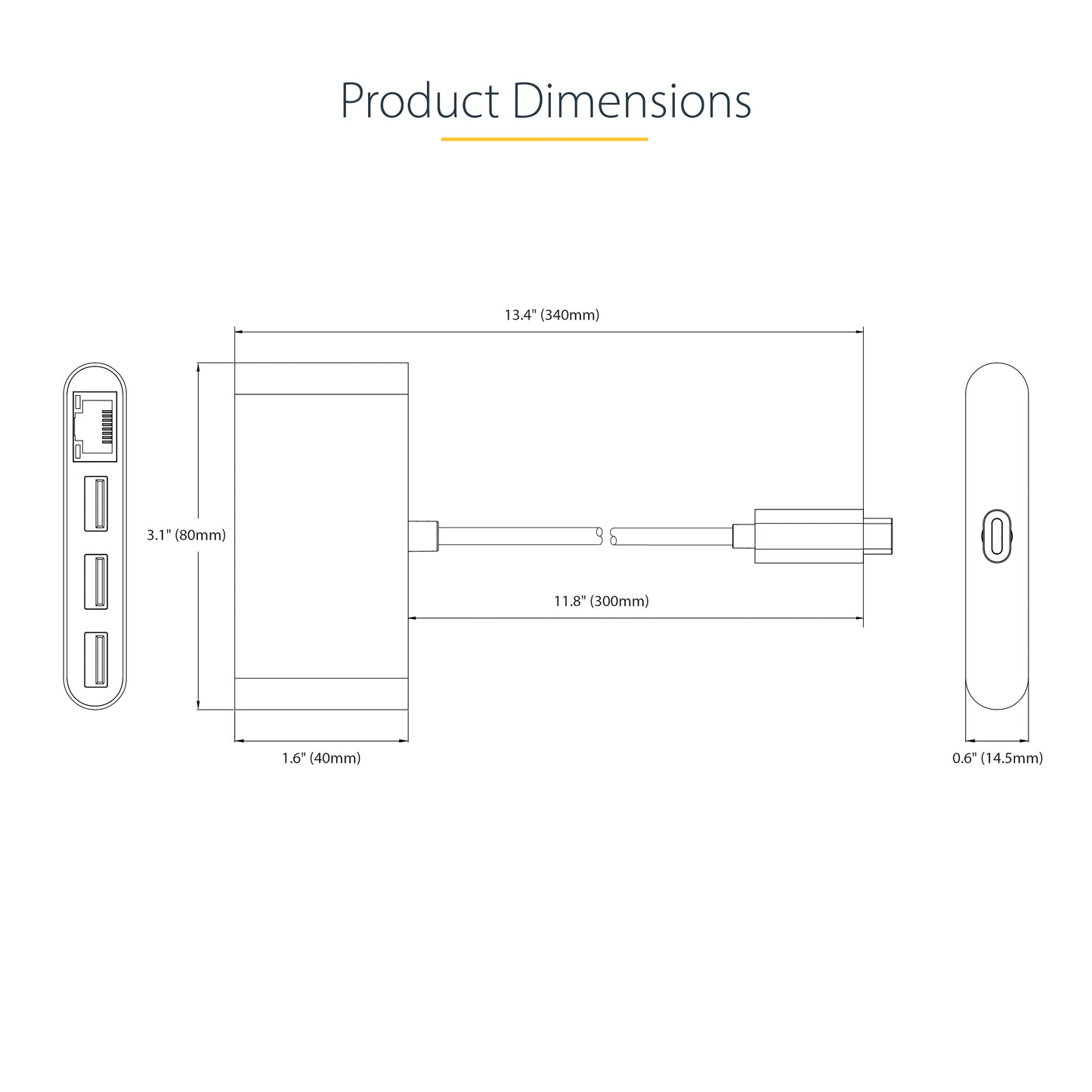 StarTech.com HB30C3A1GEA2 laptop dock/port replicator Wired USB 3.2 Gen 1 (3.1 Gen 1) Type-C Gray