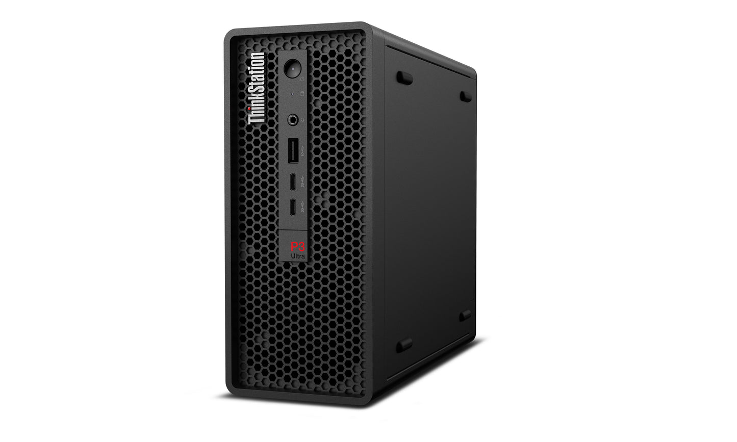 Lenovo ThinkStation P3 Ultra SFF Gen 2 Intel Core Ultra 9 285 32 GB DDR5-SDRAM 1 TB SSD NVIDIA RTX 2000 Ada Windows 11 Pro Mini Tower Workstation Black