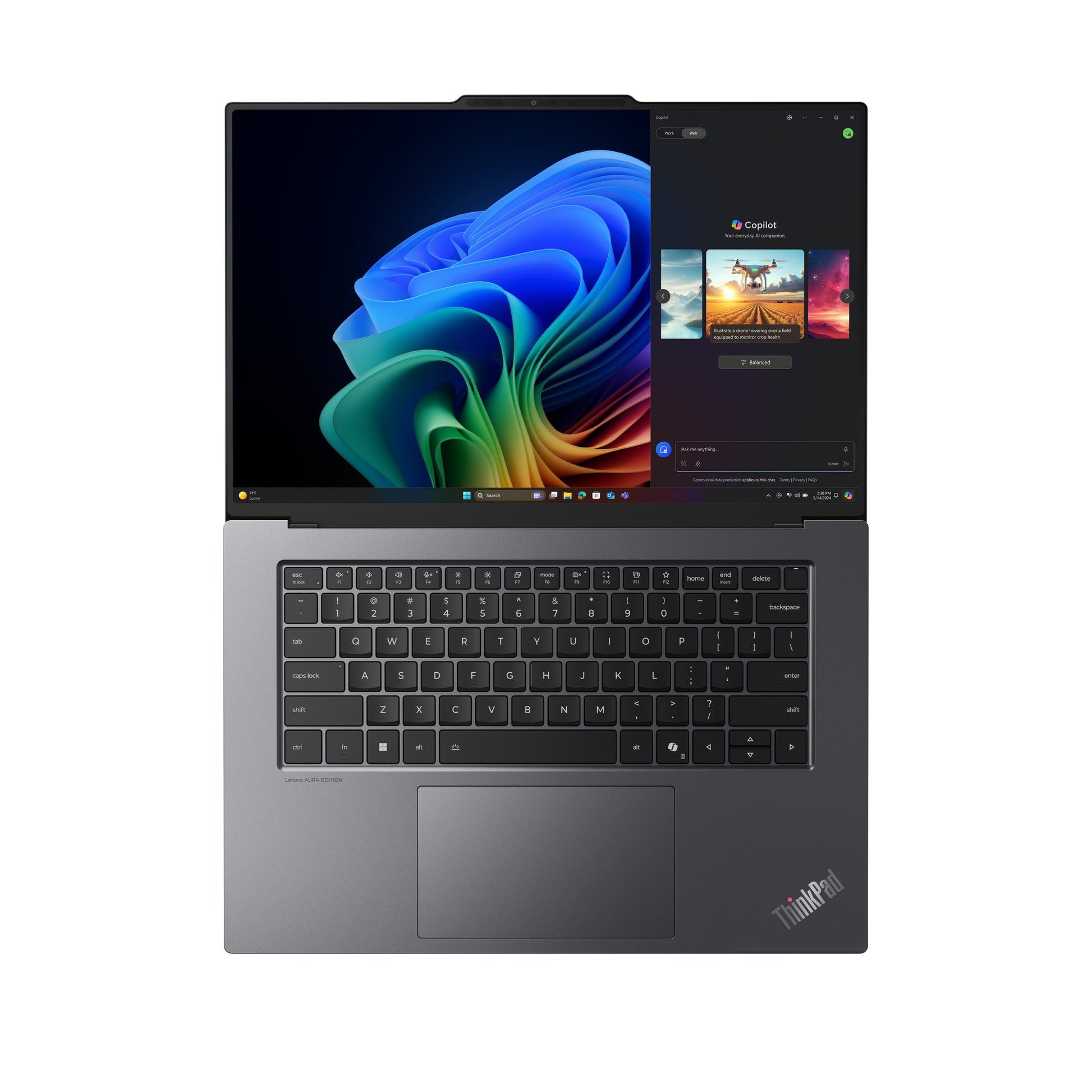 Lenovo ThinkPad X9-15 Gen 1 Copilot+ PC Intel Core Ultra 7 258V Laptop 15.3" Touchscreen 2.8K 32 GB LPDDR5x-SDRAM 1 TB SSD Wi-Fi 7 (802.11be) Windows 11 Pro Gray