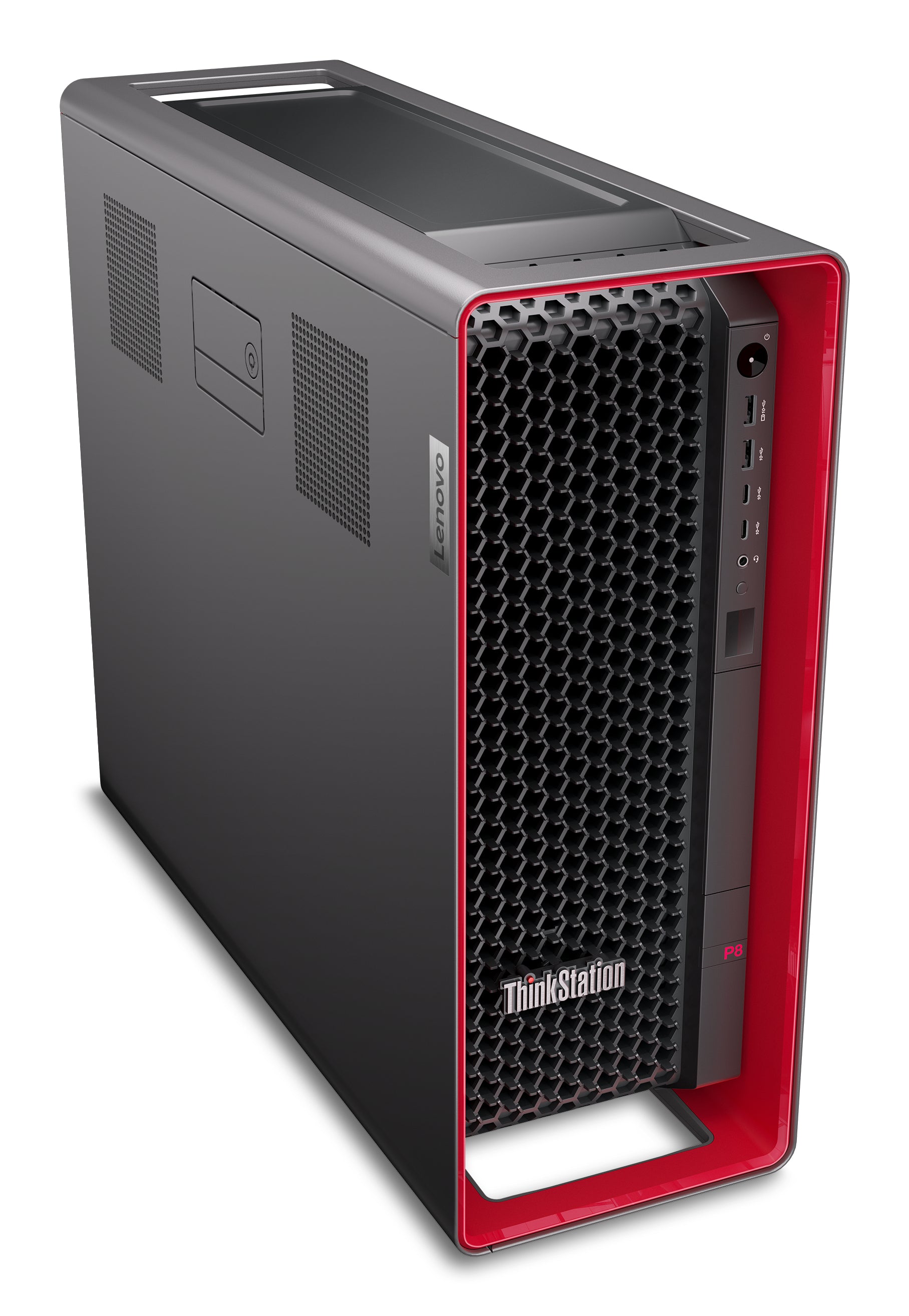 Lenovo ThinkStation P8 AMD Ryzen Threadripper PRO 7985WX 32 GB DDR5-SDRAM 1 TB SSD NVIDIA T400 Windows 11 Pro Tower Workstation Black