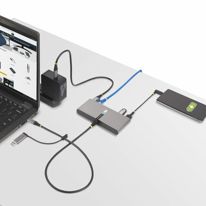 StarTech.com 5G2A1SGBB-USB-C-HUB laptop dock/port replicator Wired USB 3.2 Gen 1 (3.1 Gen 1) Type-C Gray