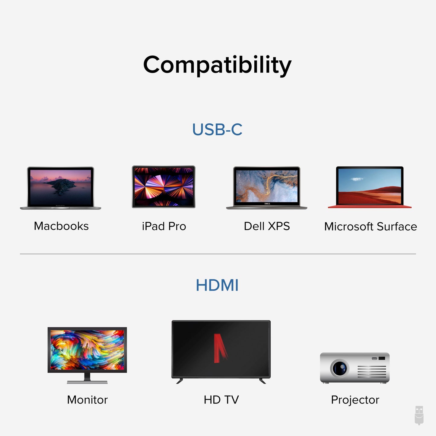 Plugable Technologies USBC-HDMI-CABLE video cable adapter 70.9" (1.8 m) USB Type-C HDMI Type A (Standard) Black
