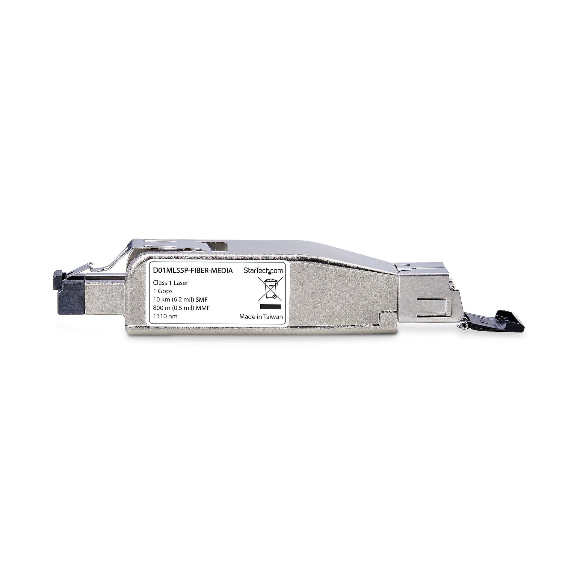 StarTech.com D01ML55P-FIBER-MEDIA network media converter 1000 Mbit/s 1310 nm Multi-mode, Single-mode Silver
