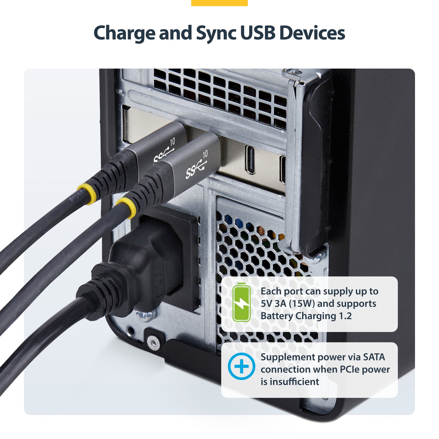 StarTech.com P10Q4C-USB-CARD-LP interface cards/adapter Internal USB 3.2 Gen 2 (3.1 Gen 2)