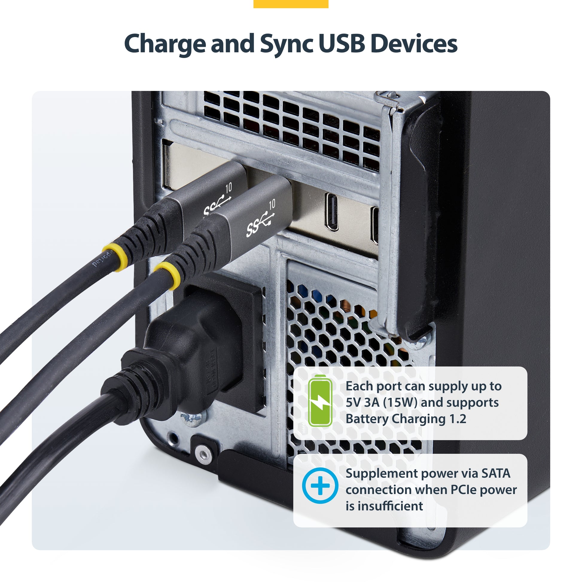 StarTech.com P10Q4C-USB-CARD-LP interface cards/adapter Internal USB 3.2 Gen 2 (3.1 Gen 2)