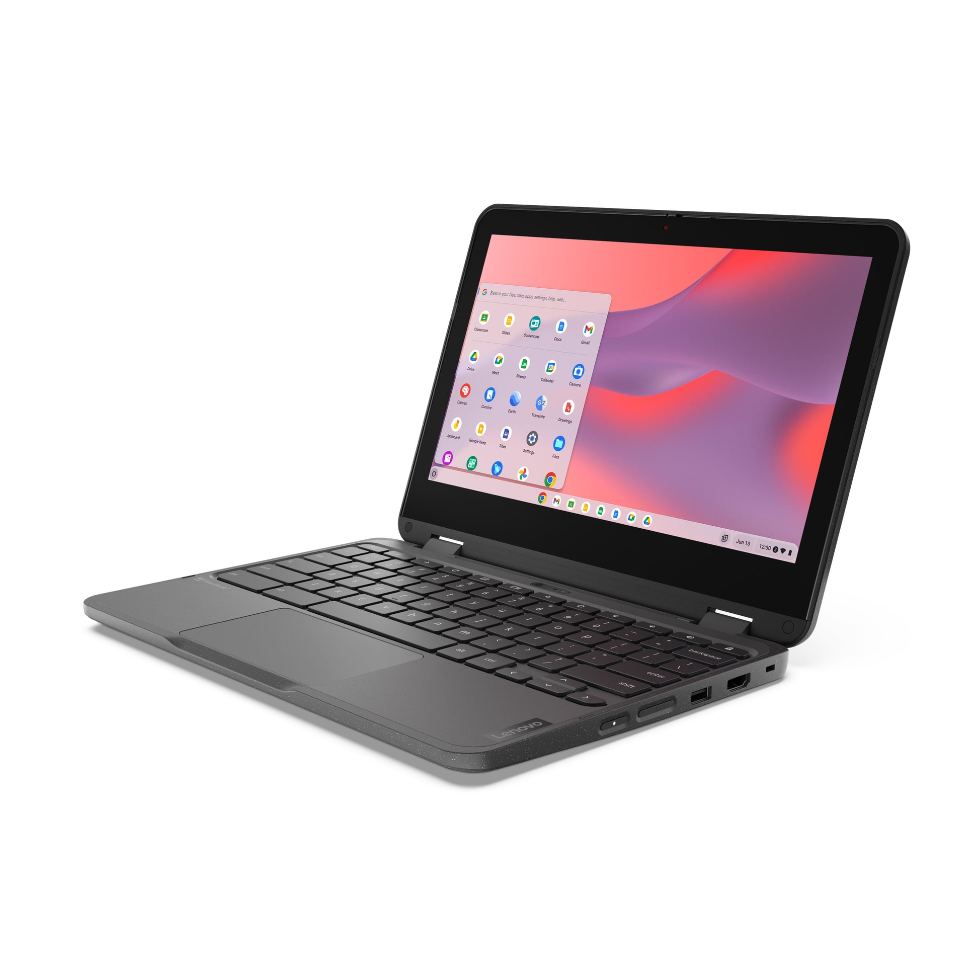 Lenovo 500e Chromebook Gen 4s Intel® N N250 11.6" Touchscreen HD 8 GB LPDDR5-SDRAM 64 GB eMMC Wi-Fi 6E (802.11ax) ChromeOS English Gray