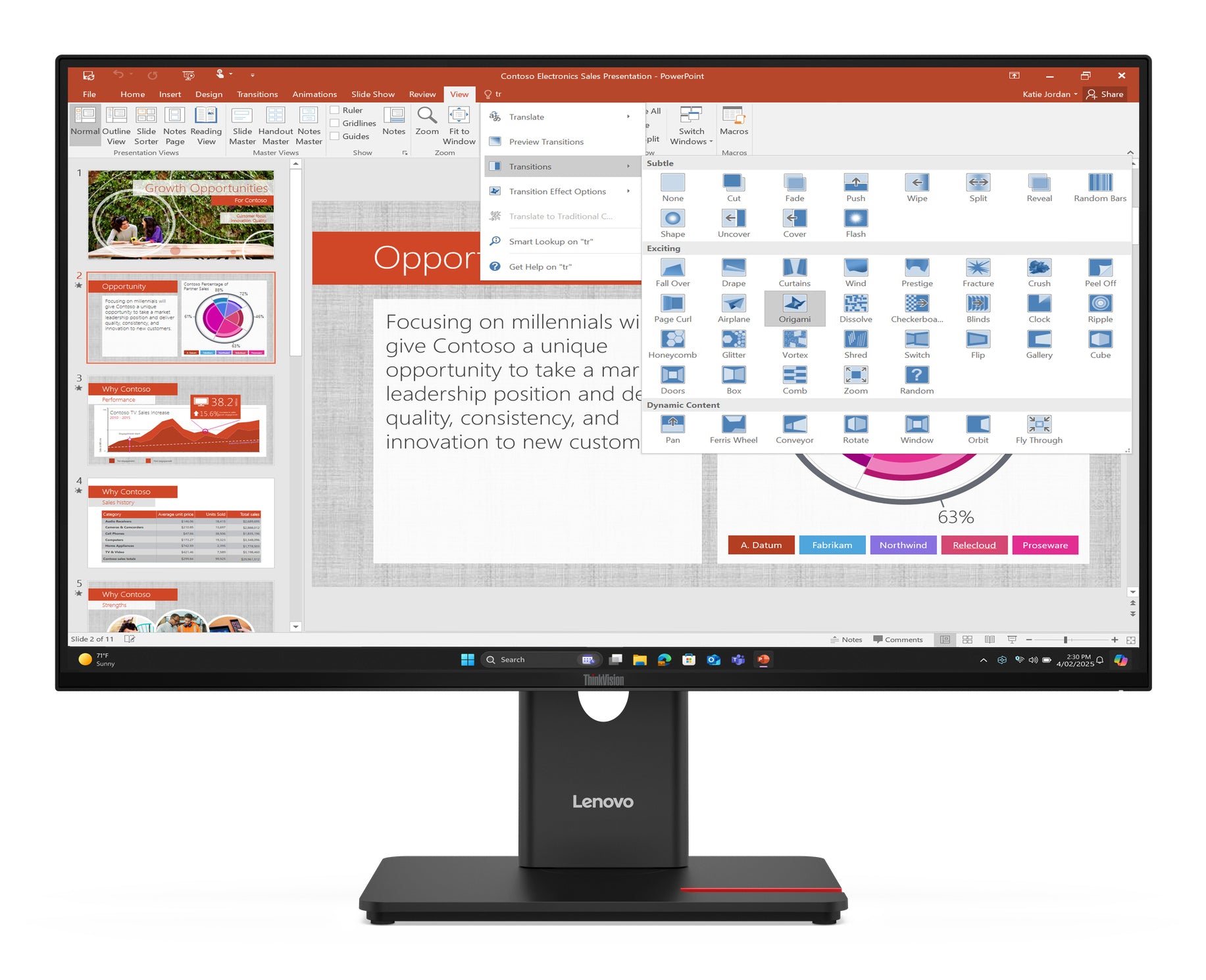 Lenovo ThinkVision T27-40 computer monitor 27" 1920 x 1080 pixels Full HD LED Black