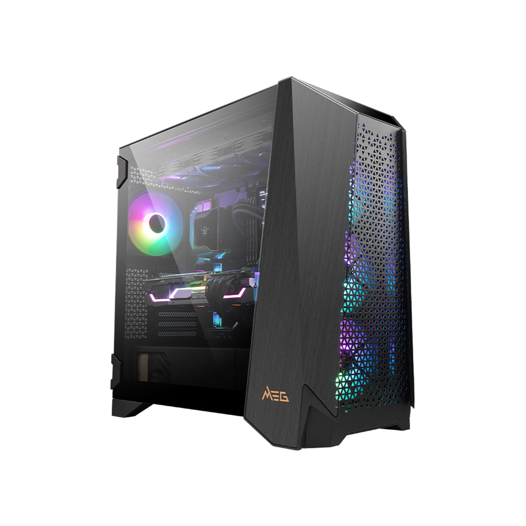 MSI Infinite ZS 9NVR-1482US AMD Ryzen™ 9 9900X3D 32 GB LPDDR5-SDRAM 2 TB SSD NVIDIA GeForce RTX 5070 Ti Windows 11 Pro Desktop PC Black