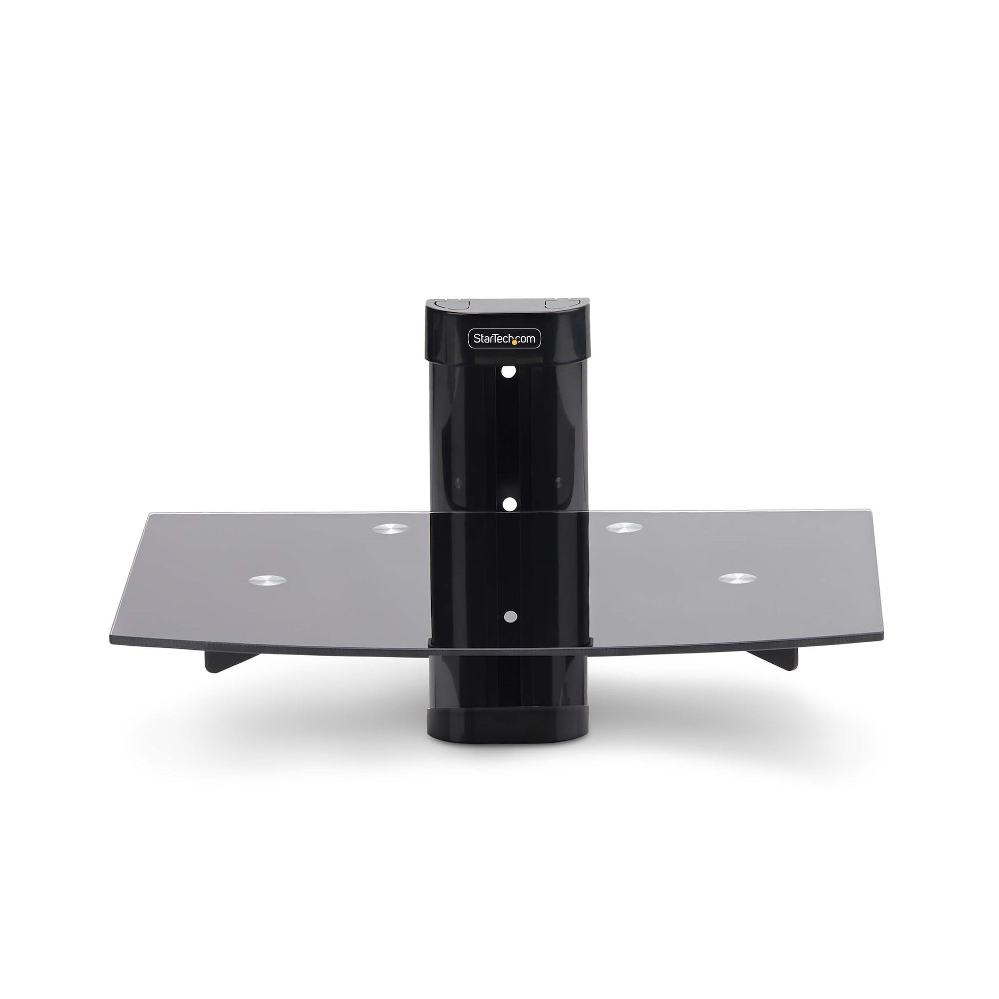 StarTech.com 1B-WALL-MOUNT-SHELF AV equipment shelf Black Tempered glass