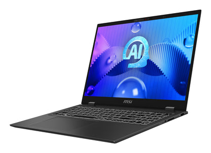 MSI Prestige 16 AI EVO B1MG-049US laptop Intel Core Ultra 7 155H 16" Quad HD+ 32 GB LPDDR5-SDRAM 1 TB SSD Wi-Fi 7 (802.11be) Windows 11 Pro Gray