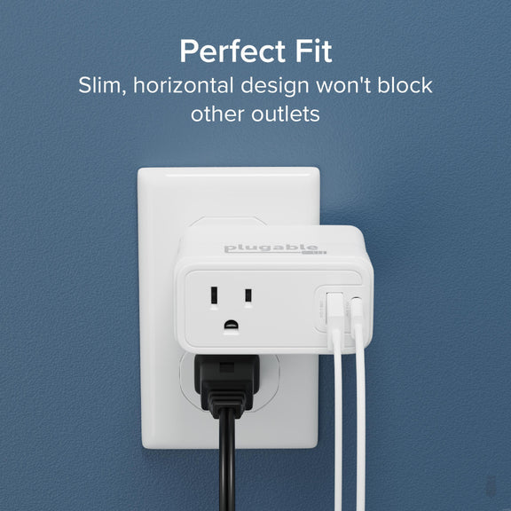Plugable Technologies PS1-CA1 mobile device charger Universal White AC Fast charging Indoor
