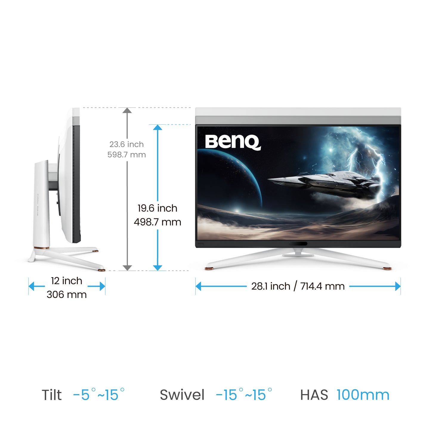 BenQ EX321UX computer monitor 31.5" 3840 x 2160 pixels 4K Ultra HD LED White