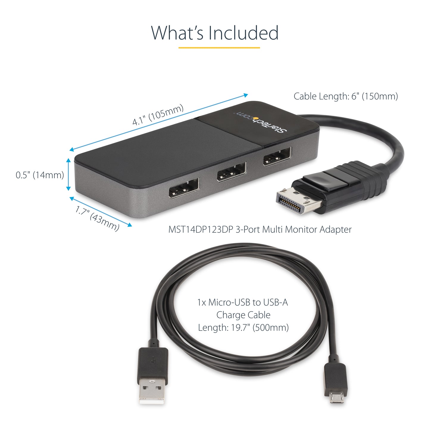 StarTech.com MST14DP123DP video splitter DisplayPort 3x DisplayPort