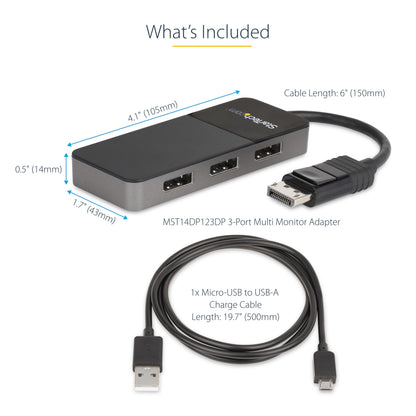 StarTech.com MST14DP123DP video splitter DisplayPort 3x DisplayPort