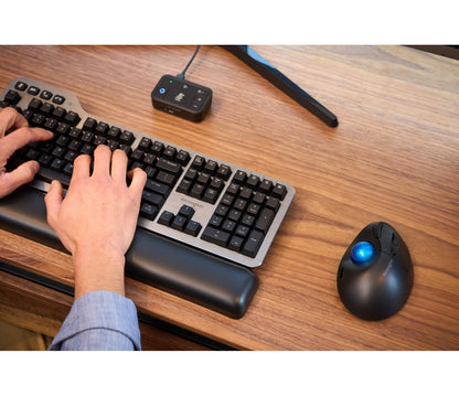 Kensington MK7500F QuietType Pro keyboard Home/Office USB + RF Wireless + Bluetooth QWERTY US English Aluminum, Black